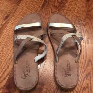 Joie Shoes - Joie Sandal with Triple contrast straps 38 1/2 Joie Shoes - Joie Sandal with Triple contrast straps 38 1/2